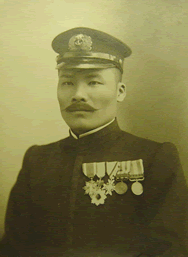 Hironori Mizuno in a naval uniform