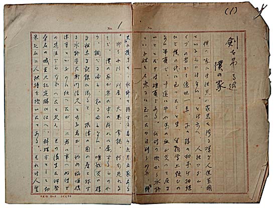 原稿『剣を吊るまで』　僕の家の写真