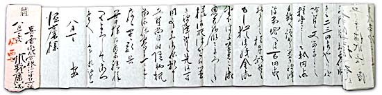 自筆書簡　池川温廉宛　裏面　明治３３年８月の写真